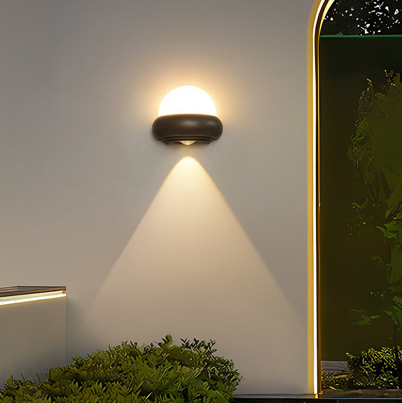 Lámpara de Aplique de Pared Exterior LED de Elipse de Aluminio Impermeable Nórdico Contemporáneo Para Jardín 