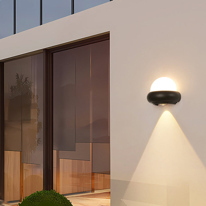 Lámpara de Aplique de Pared Exterior LED de Elipse de Aluminio Impermeable Nórdico Contemporáneo Para Jardín 