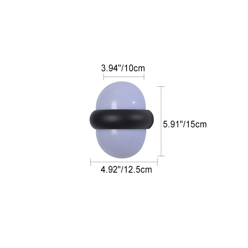 Lámpara de Aplique de Pared Exterior LED de Elipse de Aluminio Impermeable Nórdico Contemporáneo Para Jardín 