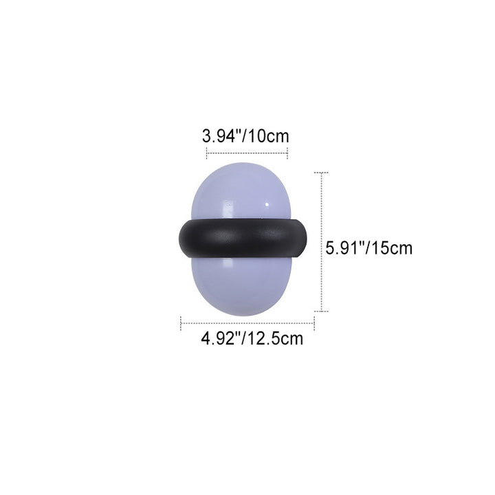 Lámpara de Aplique de Pared Exterior LED de Elipse de Aluminio Impermeable Nórdico Contemporáneo Para Jardín 