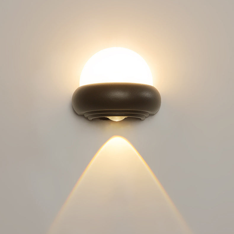 Lámpara de Aplique de Pared Exterior LED de Elipse de Aluminio Impermeable Nórdico Contemporáneo Para Jardín 