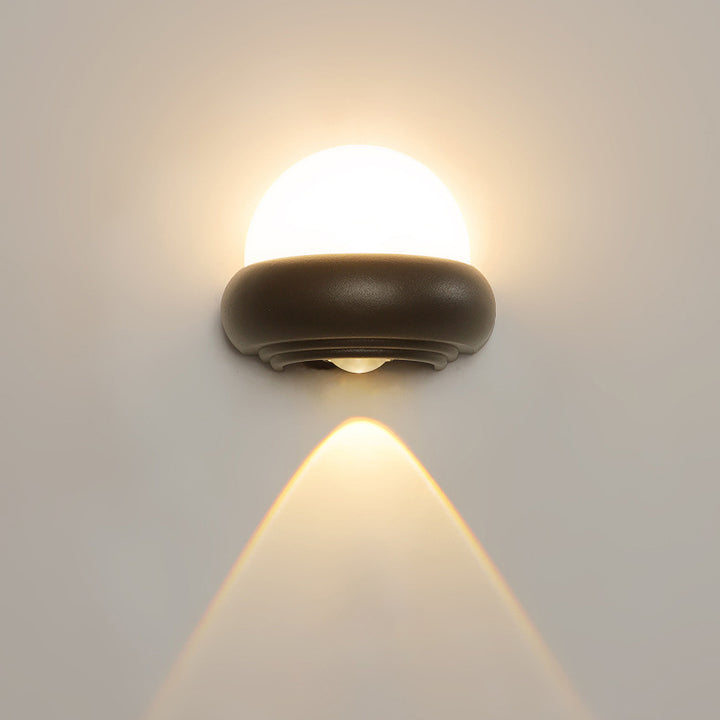 Lámpara de Aplique de Pared Exterior LED de Elipse de Aluminio Impermeable Nórdico Contemporáneo Para Jardín 