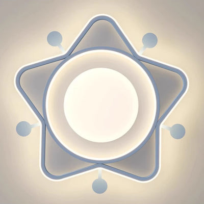 Lámpara de techo LED de montaje empotrado con pantalla de estrella acrílica de hardware nórdico contemporáneo para dormitorio 