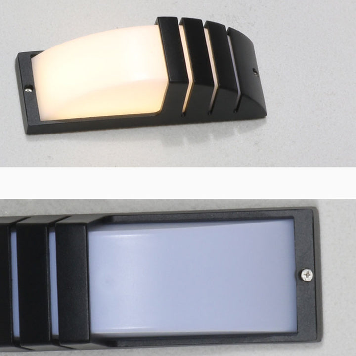 Zeitgenössische Einfachheit Bogen Aluminium Acryl Körpererkennung LED Wasserdichte Außenwandleuchte für Garten 