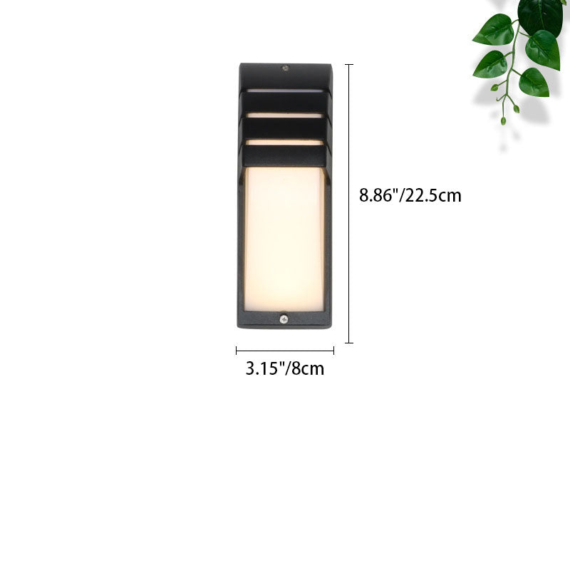 مصباح حائط خارجي مقاوم للماء LED بإحساس جسم الإنسان من الألومنيوم والأكريليك بتصميم بسيط ومعاصر لقوس للحديقة 