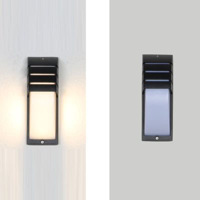 مصباح حائط خارجي مقاوم للماء LED بإحساس جسم الإنسان من الألومنيوم والأكريليك بتصميم بسيط ومعاصر لقوس للحديقة 