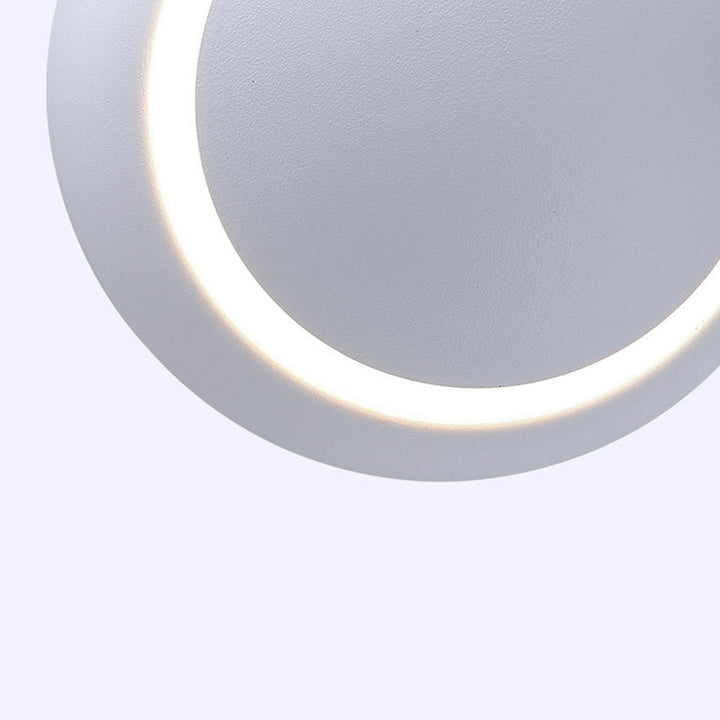 Lampe murale moderne minimaliste en cercle géométrique en aluminium PC LED pour chambre 