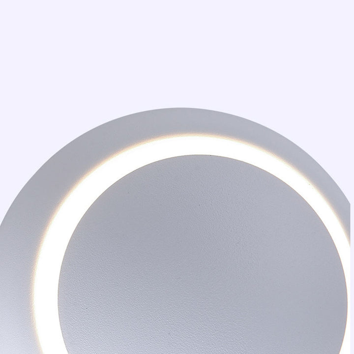 Lampe murale moderne minimaliste en cercle géométrique en aluminium PC LED pour chambre 