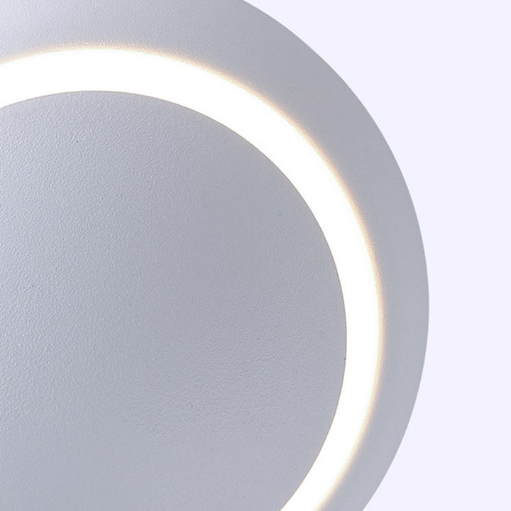 Lampe murale moderne minimaliste en cercle géométrique en aluminium PC LED pour chambre 