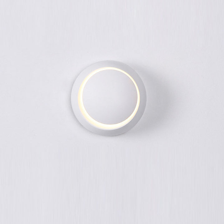 Lampe murale moderne minimaliste en cercle géométrique en aluminium PC LED pour chambre 