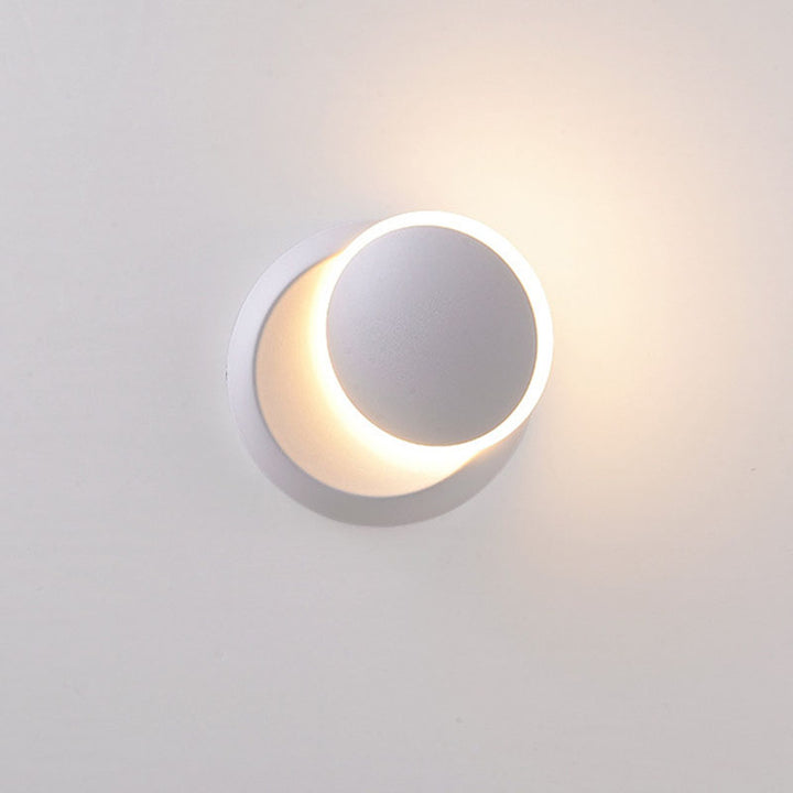 Lampe murale moderne minimaliste en cercle géométrique en aluminium PC LED pour chambre 
