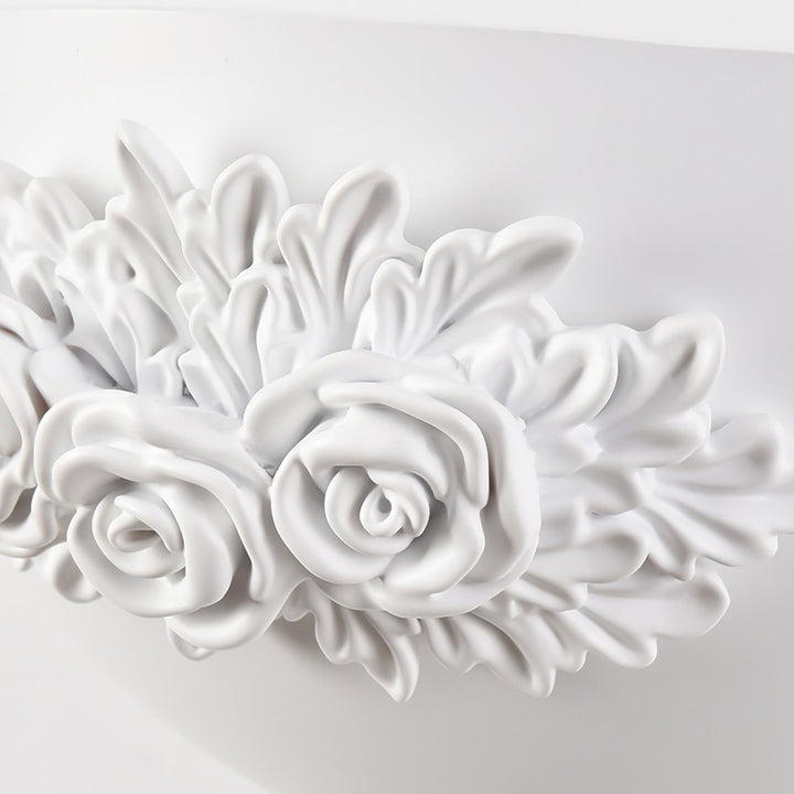 Applique murale 1 lumière avec matériel en résine sculptée en demi-cercle traditionnel français pour chambre 