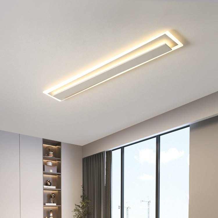 Lumière de plafond encastrée à LED en ligne droite en acrylique et aluminium nordique contemporain pour chambre 