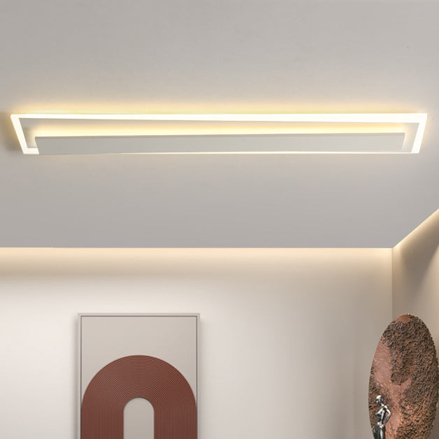 Lumière de plafond encastrée à LED en ligne droite en acrylique et aluminium nordique contemporain pour chambre 