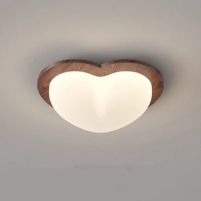 現代北欧ゴムウッドPEスター泡シェードLEDフラッシュマウント天井ライト寝室用 