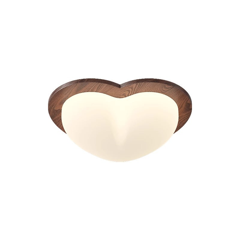 Luz de techo LED empotrada con pantalla de burbuja estrella de PE de madera de caucho nórdica contemporánea para dormitorio 