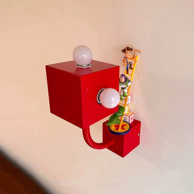 Zeitgenössische skandinavische Eisen-Wandleuchte mit 3 Leuchten für das Esszimmer 