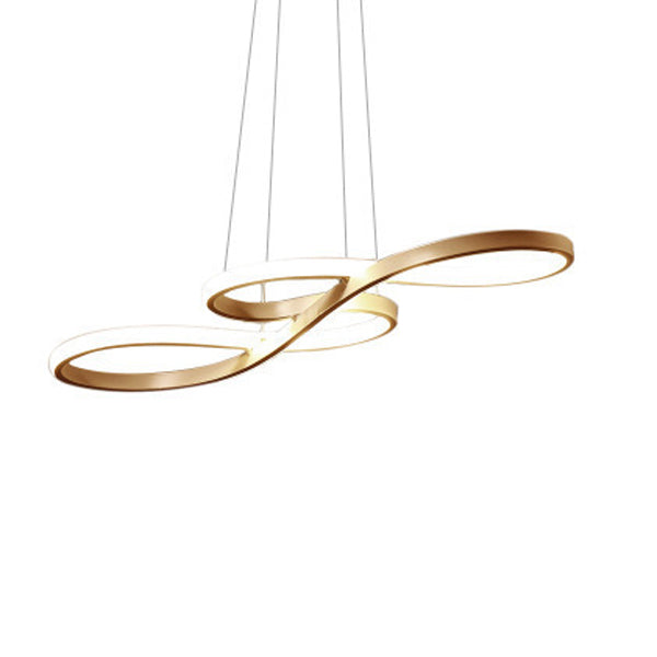 Lustre à LED en spirale minimaliste moderne en bande d&
