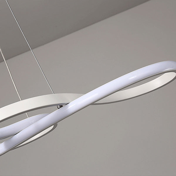 Lustre à LED en spirale minimaliste moderne en bande d&