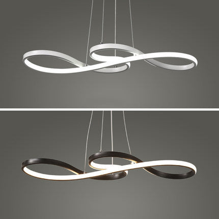 Lustre à LED en spirale minimaliste moderne en bande d&