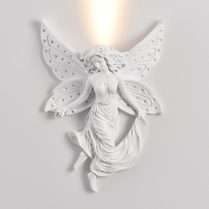 Traditionelle französische Engelharz-Design-LED-Wandleuchte für das Wohnzimmer 