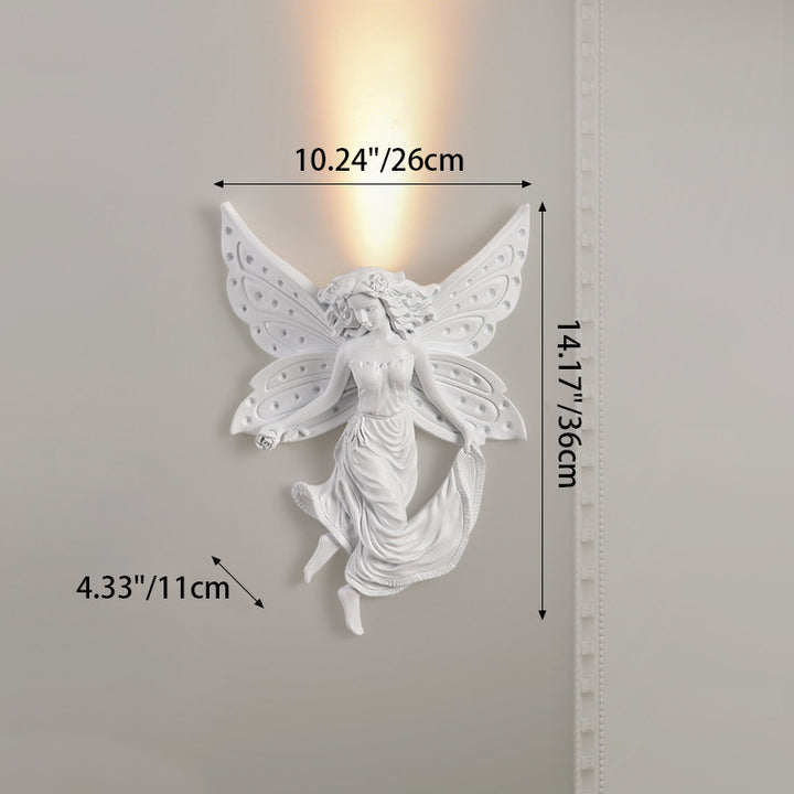 Traditionelle französische Engelharz-Design-LED-Wandleuchte für das Wohnzimmer 