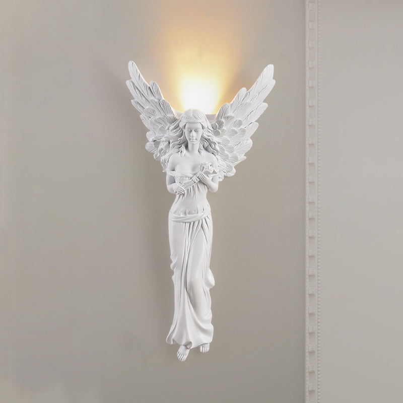 Traditionelle französische Engelharz-Design-LED-Wandleuchte für das Wohnzimmer 