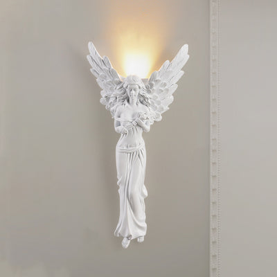 مصباح حائط LED بتصميم ملاك راتنج فرنسي تقليدي لغرفة المعيشة 