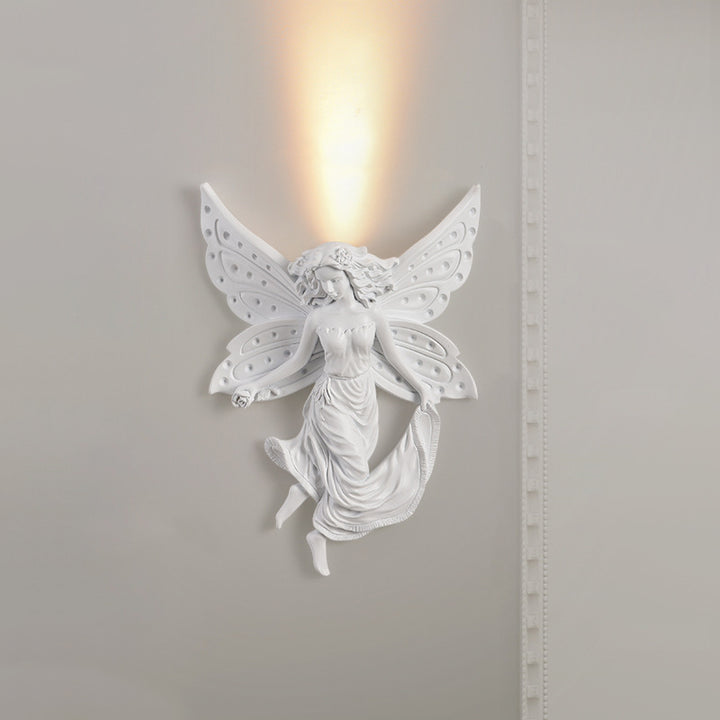 Traditionelle französische Engelharz-Design-LED-Wandleuchte für das Wohnzimmer 