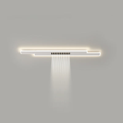 مصباح سقف مثبت بتصميم حديث بسيط طويل الشريط من الأكريليك والحديد مع إضاءة LED لغرفة النوم 