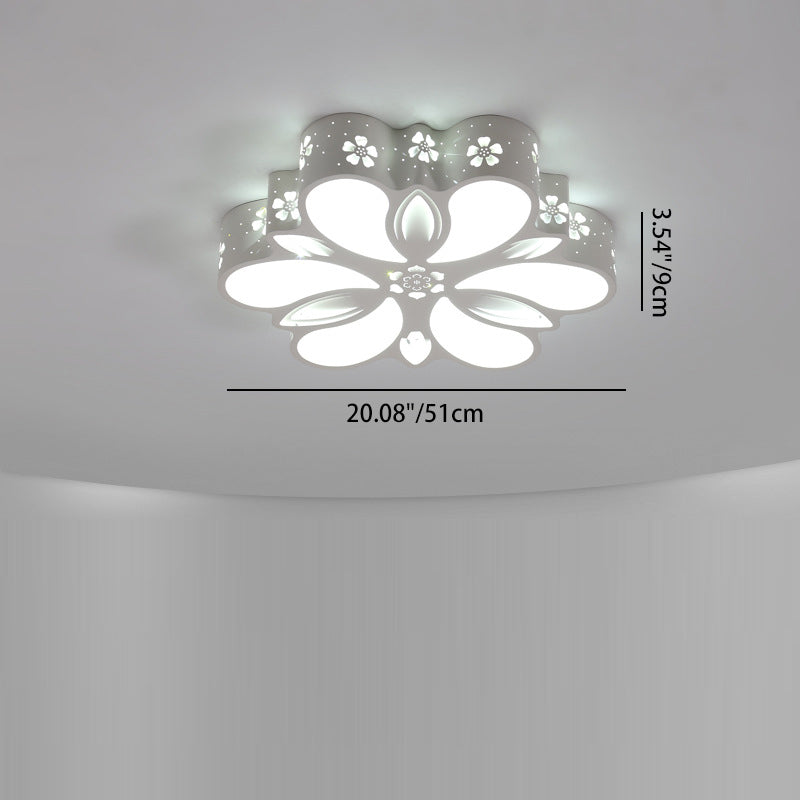 Zeitgenössische kreative Eisen-Acryl-Blumenschirm-LED-Deckenleuchte für das Schlafzimmer 