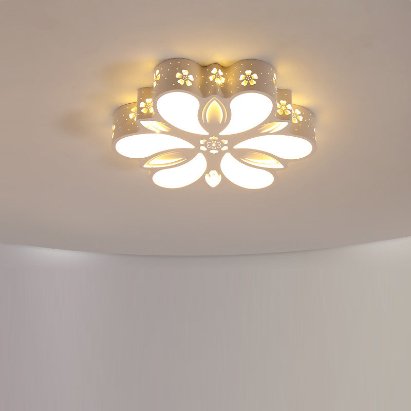 Zeitgenössische kreative Eisen-Acryl-Blumenschirm-LED-Deckenleuchte für das Schlafzimmer 