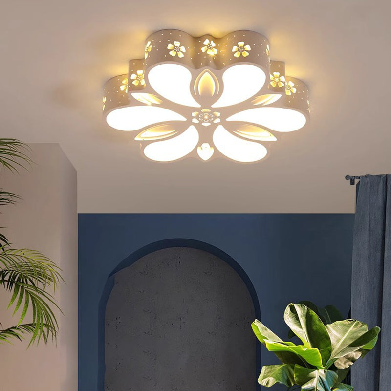 Zeitgenössische kreative Eisen-Acryl-Blumenschirm-LED-Deckenleuchte für das Schlafzimmer 