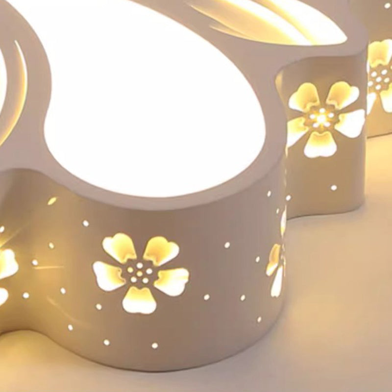 Zeitgenössische kreative Eisen-Acryl-Blumenschirm-LED-Deckenleuchte für das Schlafzimmer 