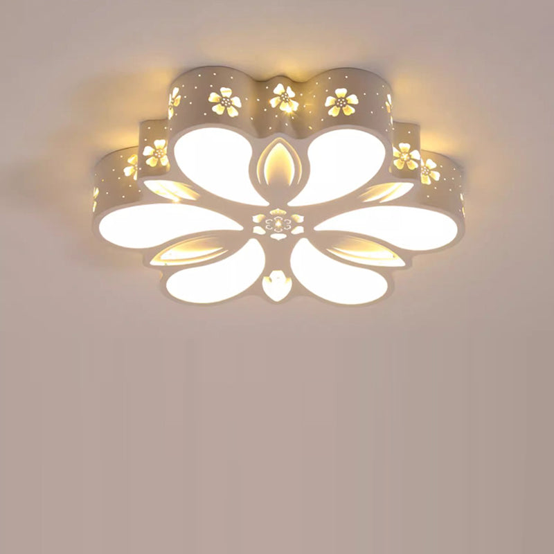 Zeitgenössische kreative Eisen-Acryl-Blumenschirm-LED-Deckenleuchte für das Schlafzimmer 