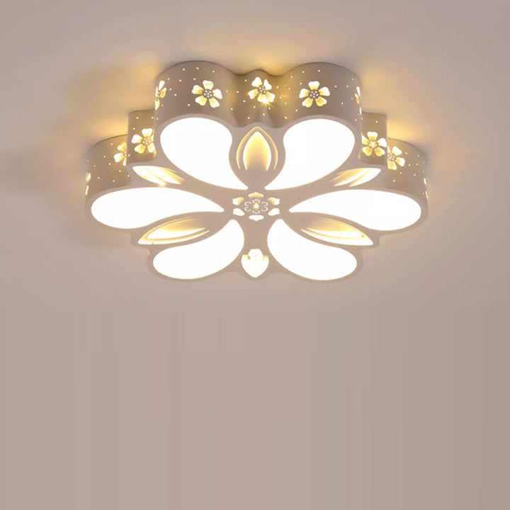 Zeitgenössische kreative Eisen-Acryl-Blumenschirm-LED-Deckenleuchte für das Schlafzimmer 