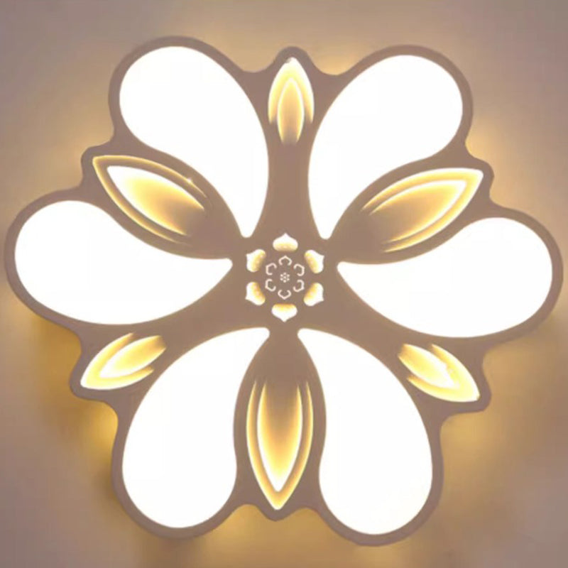 Zeitgenössische kreative Eisen-Acryl-Blumenschirm-LED-Deckenleuchte für das Schlafzimmer 