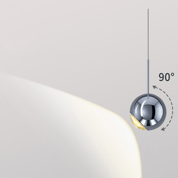 Lámpara de pared LED con pantalla de acrílico y bola de globo de hierro y aluminio escandinavo contemporáneo para sala de estar 