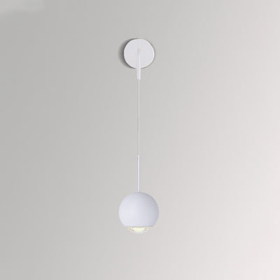 Lámpara de pared LED con pantalla de acrílico y bola de globo de hierro y aluminio escandinavo contemporáneo para sala de estar 