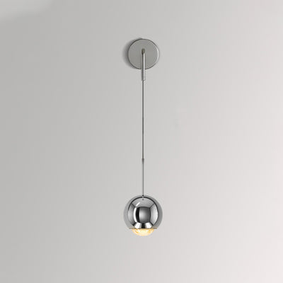 Lámpara de pared LED con pantalla de acrílico y bola de globo de hierro y aluminio escandinavo contemporáneo para sala de estar 