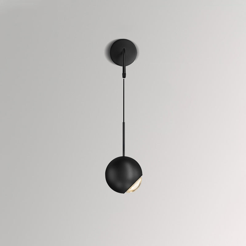 Lámpara de pared LED con pantalla de acrílico y bola de globo de hierro y aluminio escandinavo contemporáneo para sala de estar 