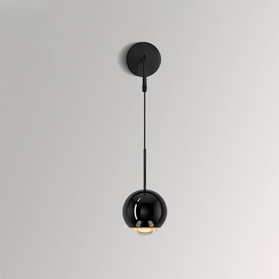 Lámpara de pared LED con pantalla de acrílico y bola de globo de hierro y aluminio escandinavo contemporáneo para sala de estar 