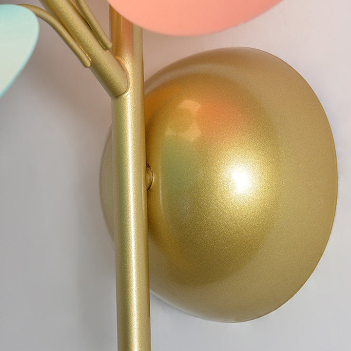 Applique murale 1 lumière en PVC avec abat-jour en verre boule scandinave contemporain pour salle à manger 