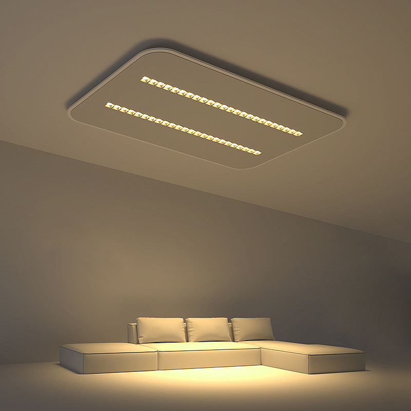Contemporary Simplicity Rectangular Iron Aluminum LED Spotlight Flush Mount Ceiling Light For Bedroom