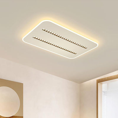 Contemporary Simplicity Rectangular Iron Aluminum LED Spotlight Flush Mount Ceiling Light For Bedroom