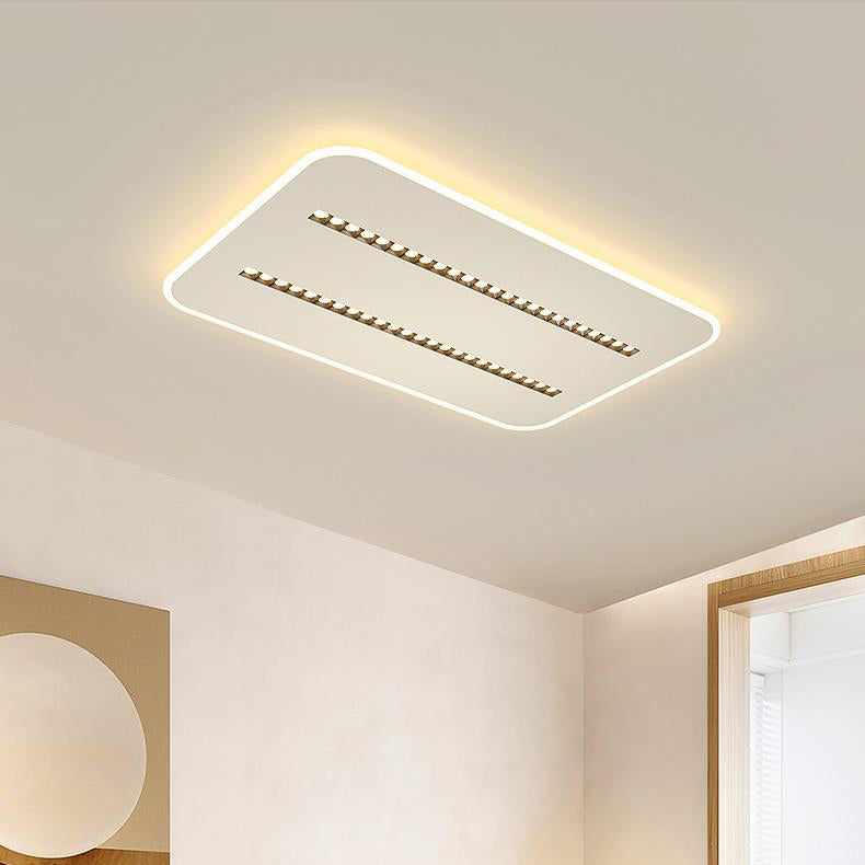 Contemporary Simplicity Rectangular Iron Aluminum LED Spotlight Flush Mount Ceiling Light For Bedroom