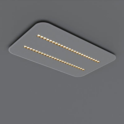 Contemporary Simplicity Rectangular Iron Aluminum LED Spotlight Flush Mount Ceiling Light For Bedroom