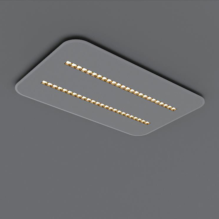 Contemporary Simplicity Rectangular Iron Aluminum LED Spotlight Flush Mount Ceiling Light For Bedroom