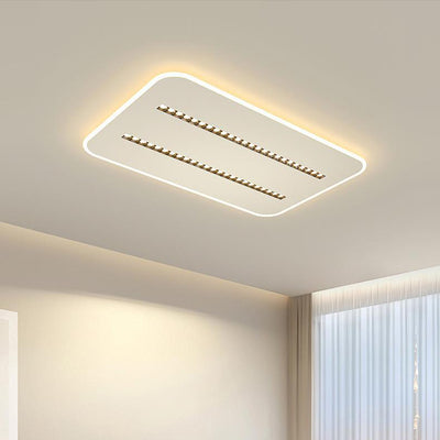 Contemporary Simplicity Rectangular Iron Aluminum LED Spotlight Flush Mount Ceiling Light For Bedroom