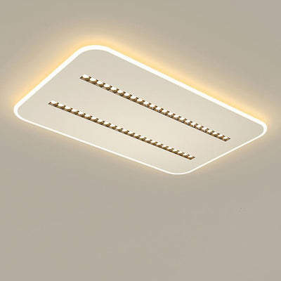 Contemporary Simplicity Rectangular Iron Aluminum LED Spotlight Flush Mount Ceiling Light For Bedroom